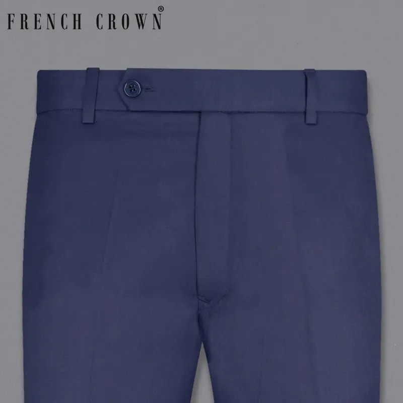 Martinique Blue Wool Rich Pant 1