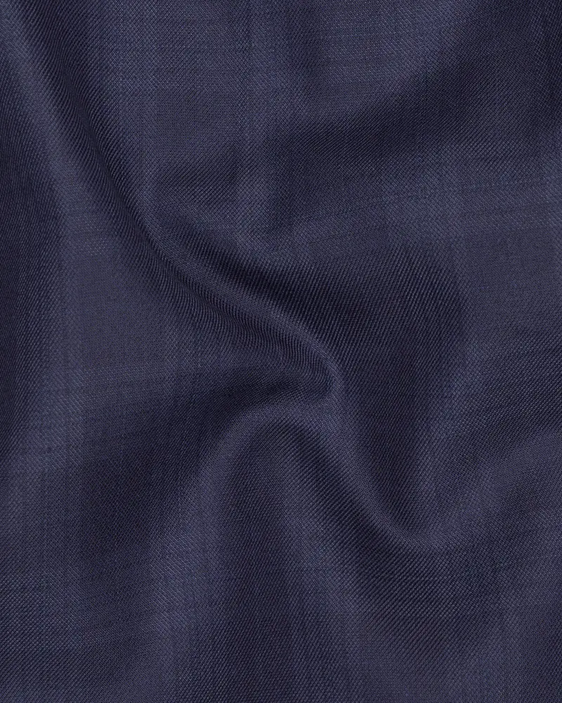 Martinique Blue Wool Rich Plaid Waistcoat 3
