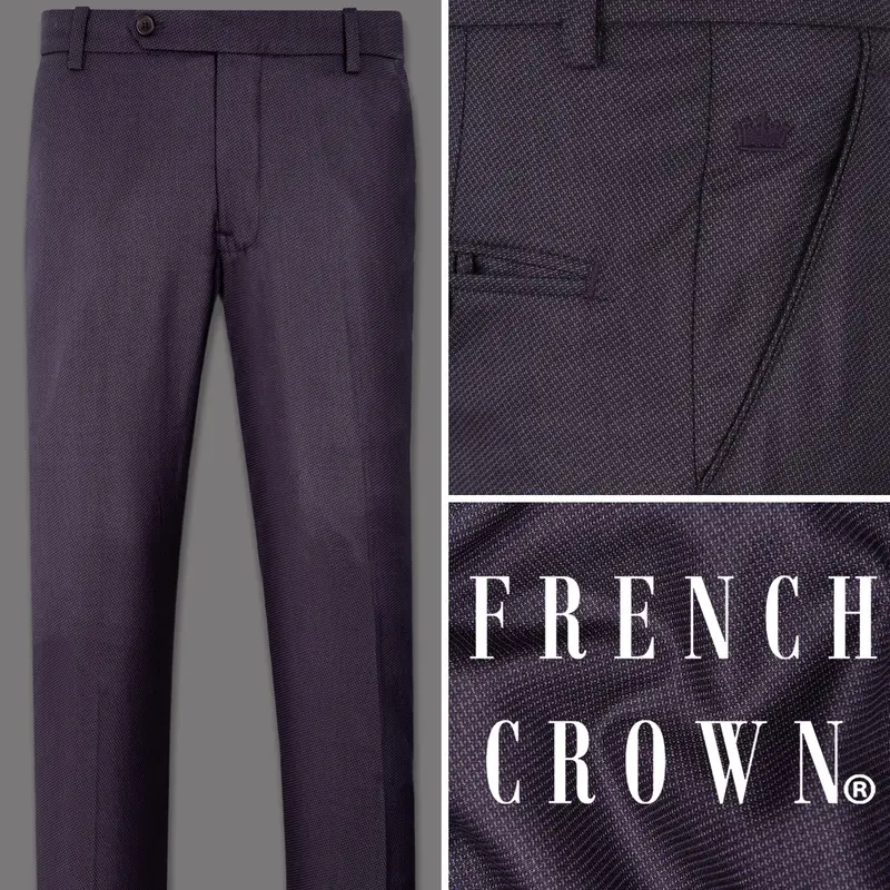 Martinique Violet Subtle Checked Woolrich Pant 1