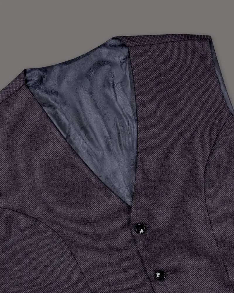Martinique Violet Subtle Checked Woolrich Waistcoat 4