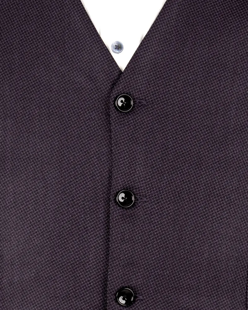 Martinique Violet Subtle Checked Woolrich Waistcoat 5