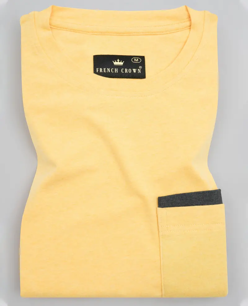 Marzipan Yellow Premium Cotton Jersey T-Shirt 1
