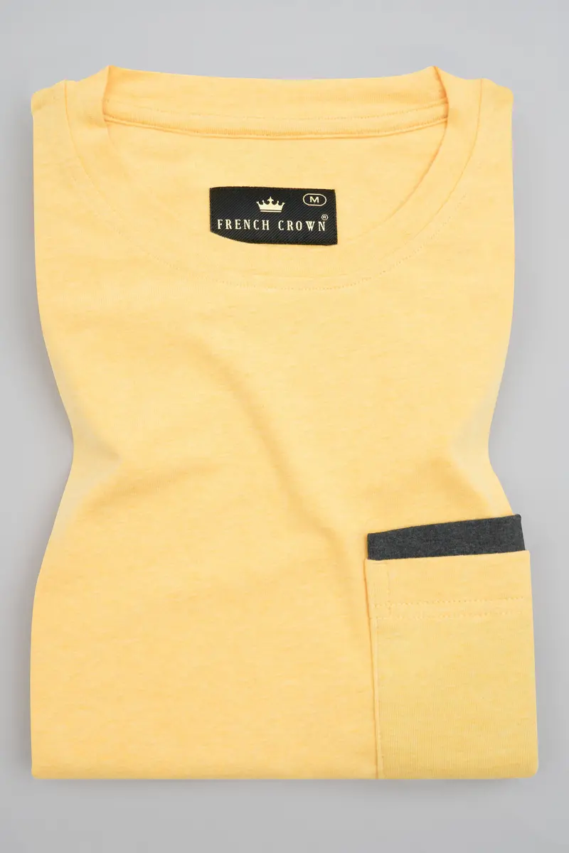 Marzipan Yellow Premium Cotton Jersey T-Shirt 2