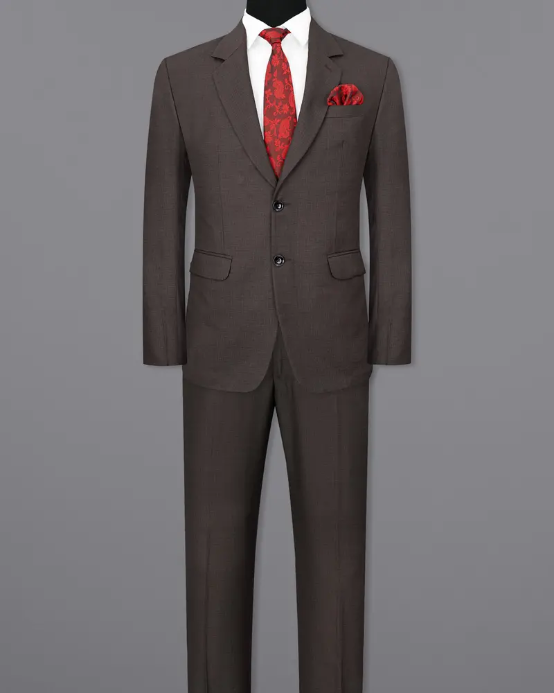 Masala Brown Single Breasted Suit 4