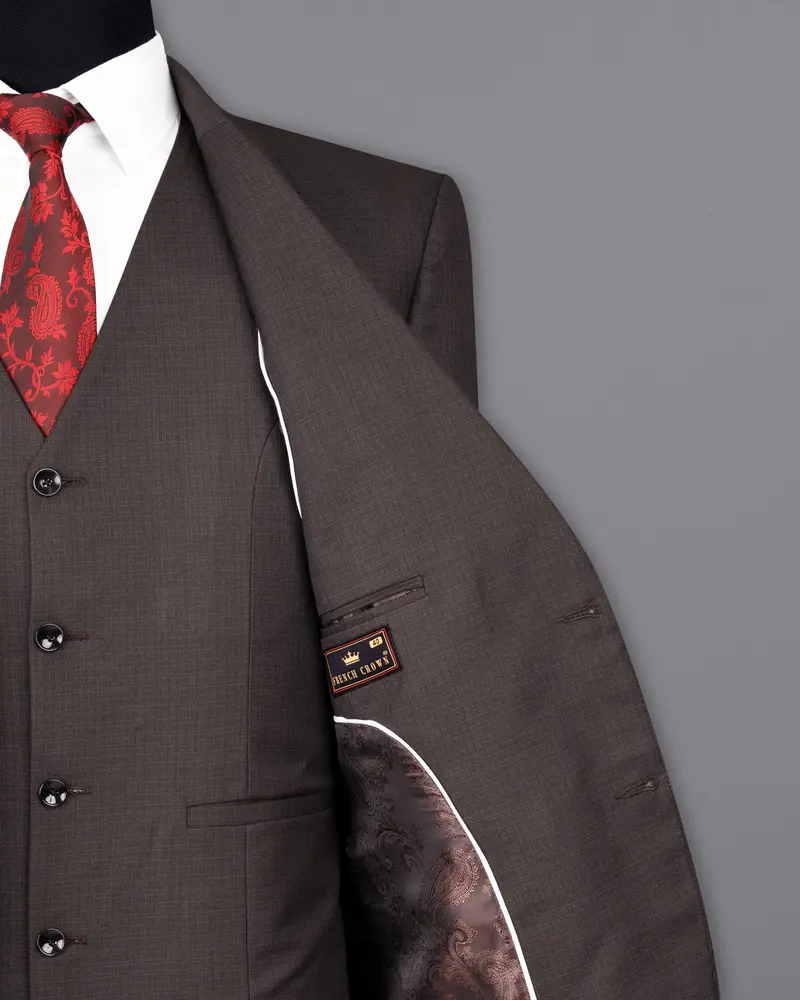 Masala Brown Single Breasted Suit 8