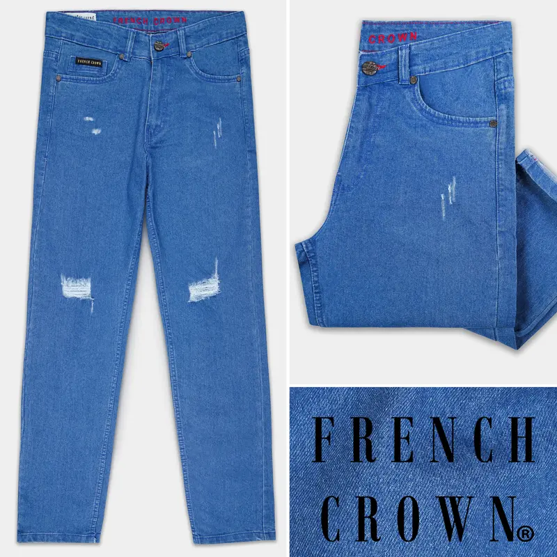 Matisse Blue Mildly Distressed Rinse Wash Stretchable Denim 1