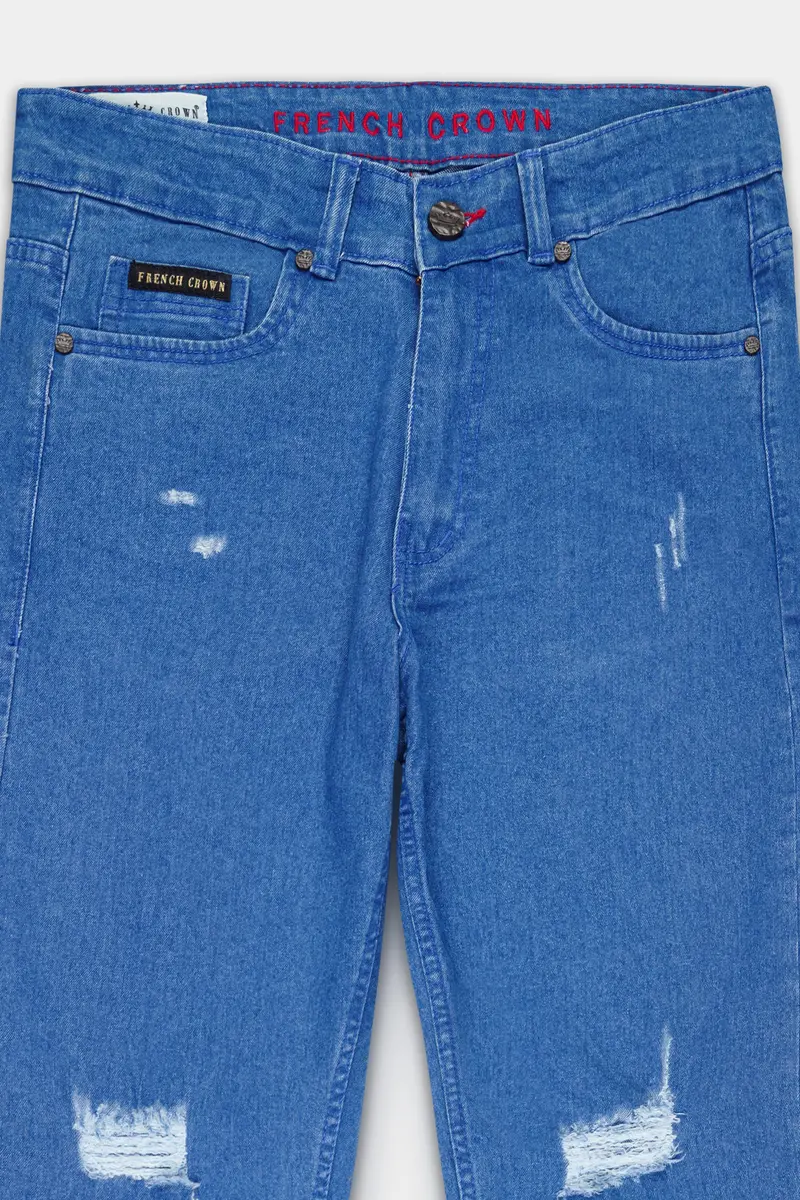 Matisse Blue Mildly Distressed Rinse Wash Stretchable Denim 4