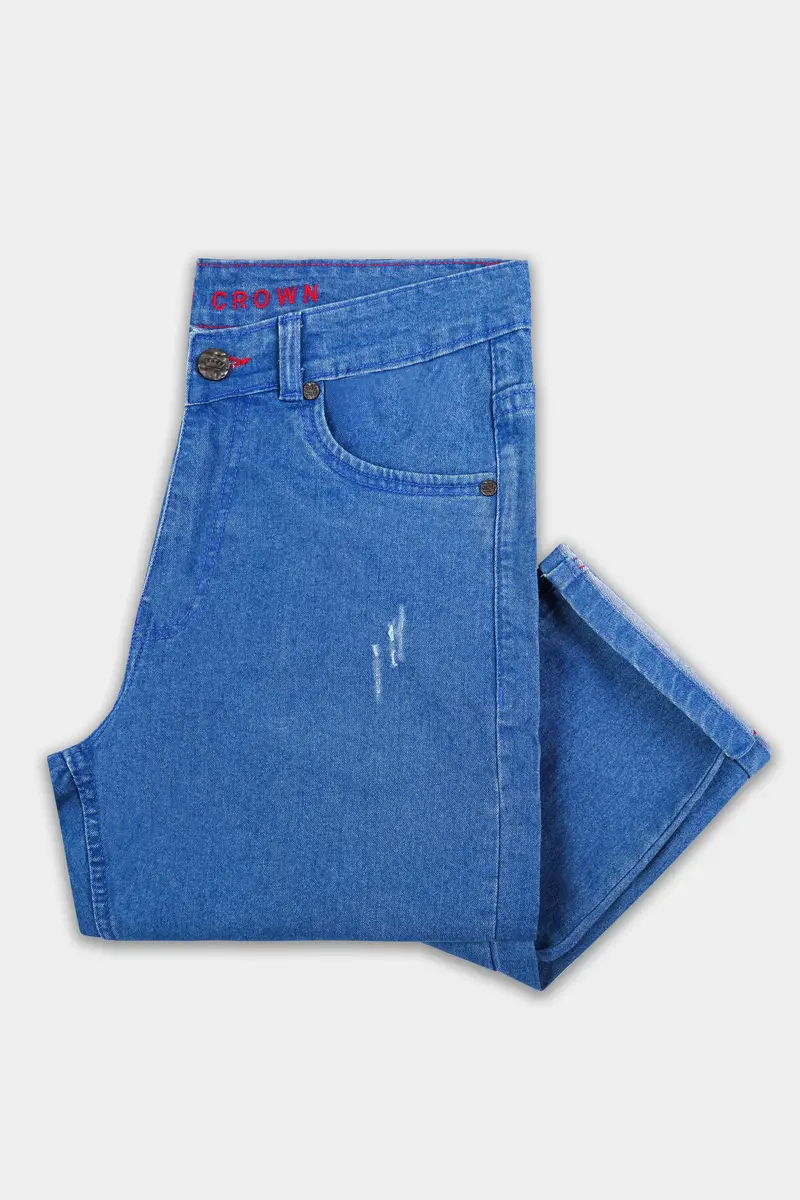 Matisse Blue Mildly Distressed Rinse Wash Stretchable Denim 5