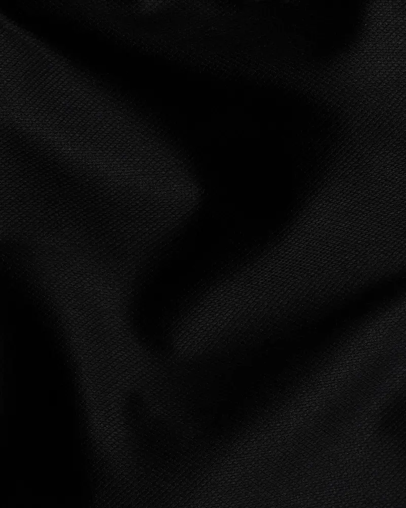 Matt Black Premium Cotton Nehru Jacket 3