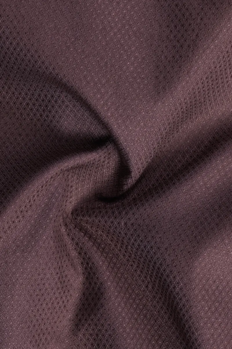 Matterhorn Brown Dobby Textured Premium Giza Cotton Shirt 2