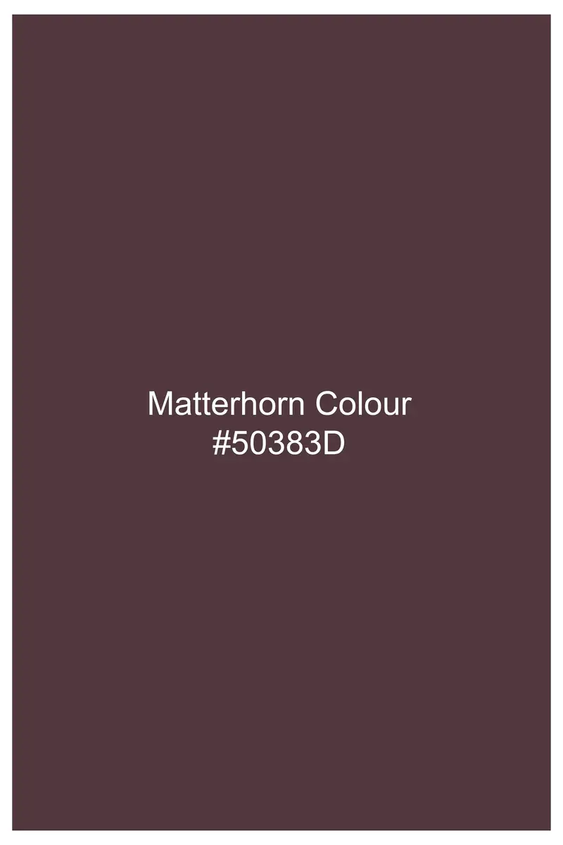 Matterhorn Brown Dobby Textured Premium Giza Cotton Shirt 8