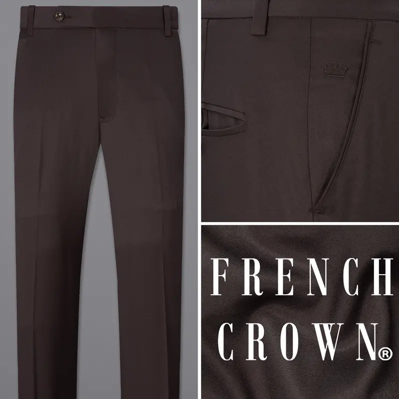 Matterhorn Brown Textured Pant 1