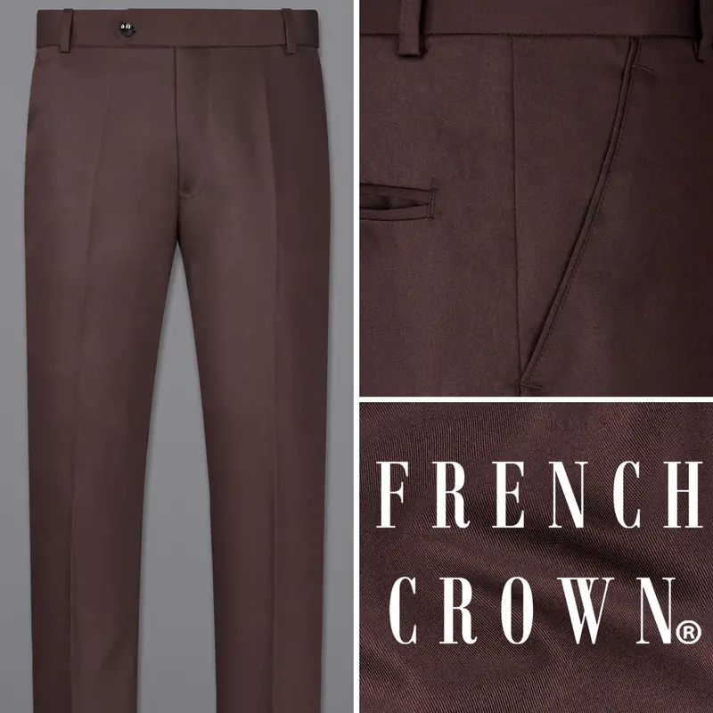 Matterhorn Brown Textured Pant 1