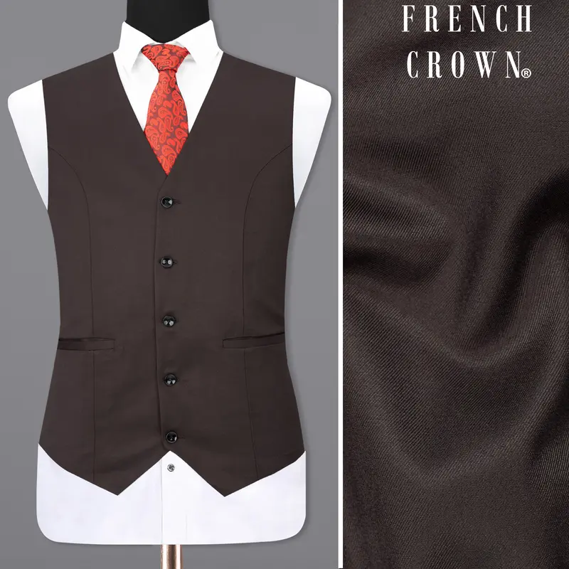 Matterhorn Brown Textured Waistcoat 1