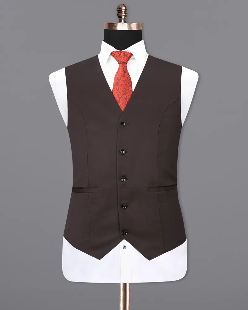 Matterhorn Brown Textured Waistcoat 2