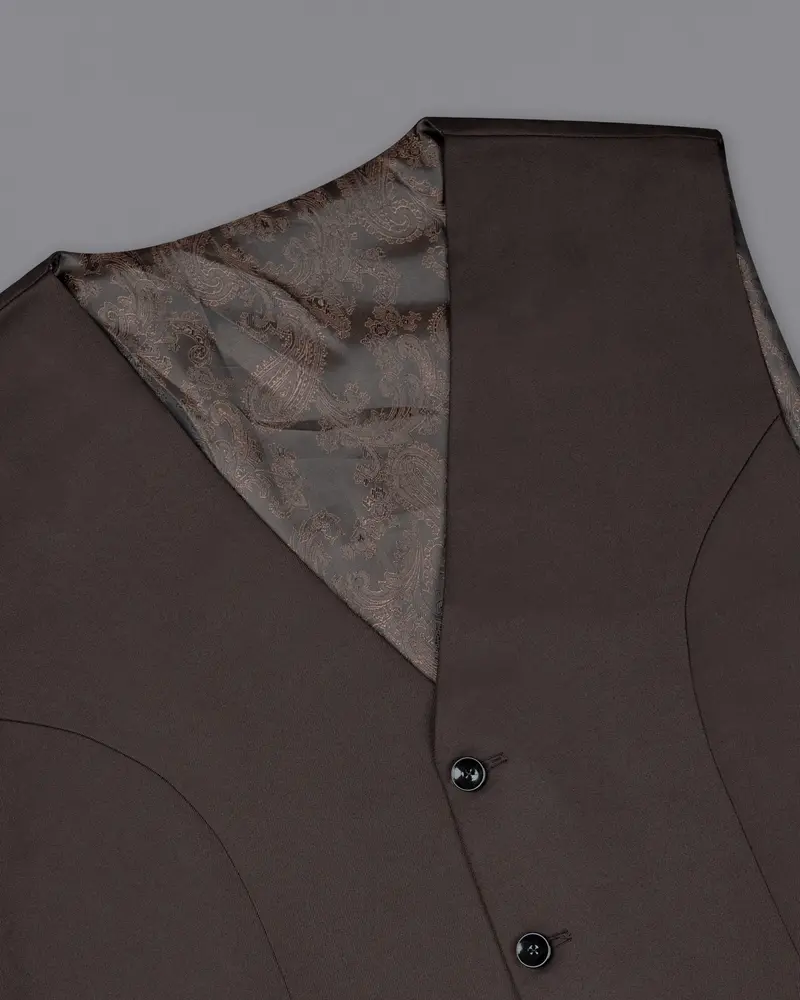 Matterhorn Brown Textured Waistcoat 4