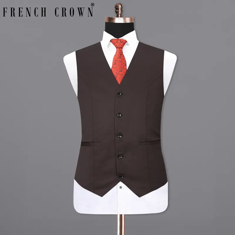 Matterhorn Brown Textured Waistcoat 7