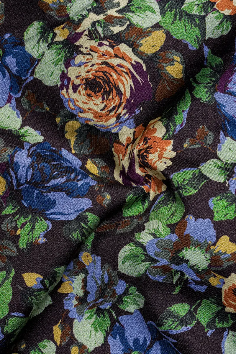 Matterhorn Brown With Multicolour Floral Printed Super Soft Premium Cotton Shirt 3