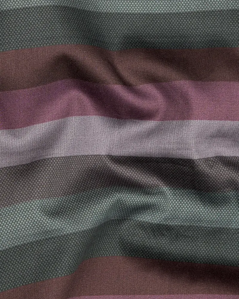 Matterhorn Brown With Multicolour Striped Super Soft Premium Cotton Women’S Shirt 3