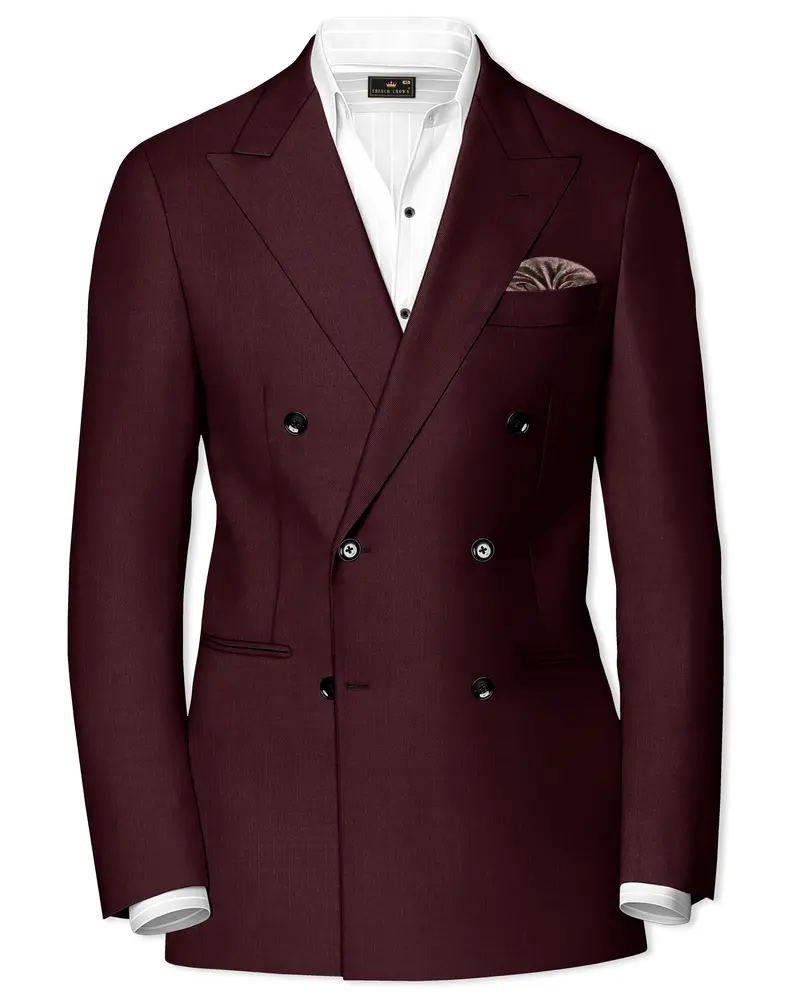 Matterhorn Maroon Double Breasted Blazer 1