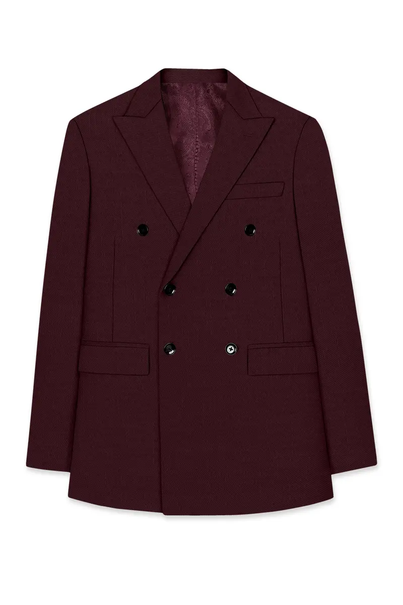 Matterhorn Maroon Double Breasted Blazer 7