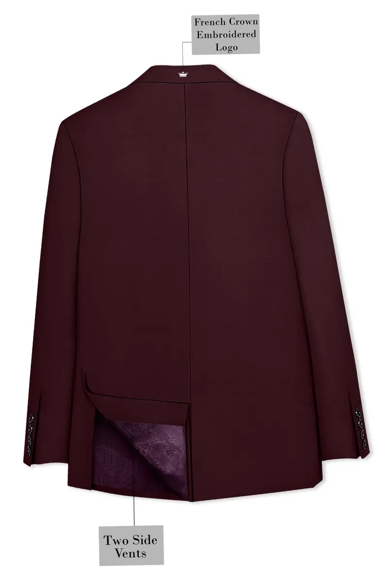 Matterhorn Maroon Double Breasted Blazer 8