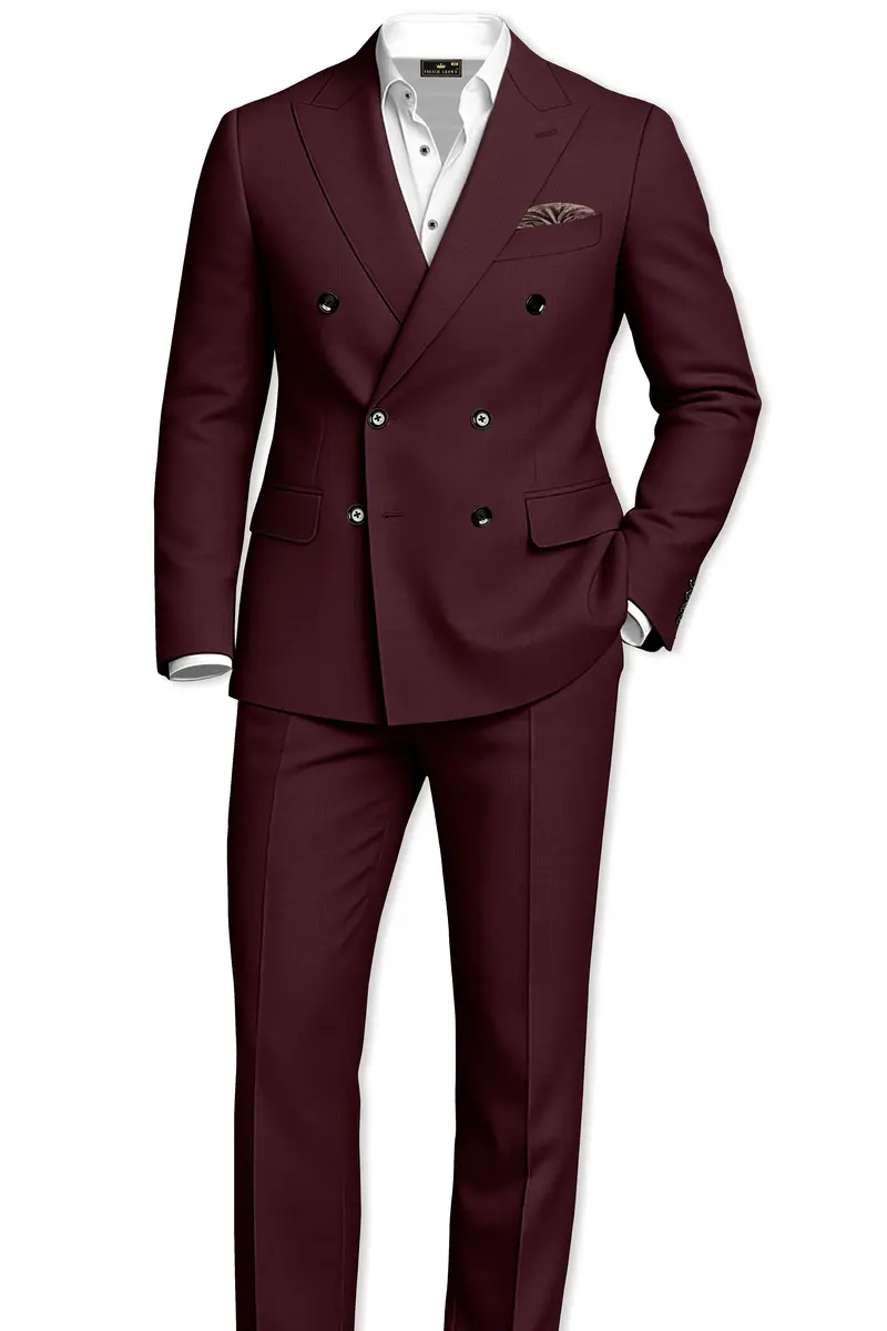 Matterhorn Maroon Double Breasted Blazer 9