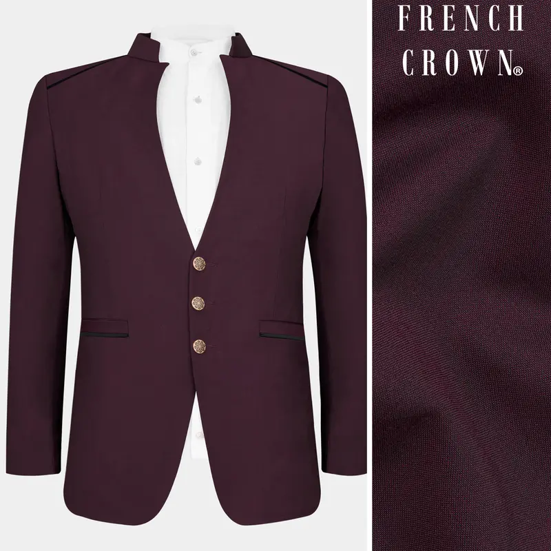 Matterhorn Maroon Wool Rich Designer Blazer 1