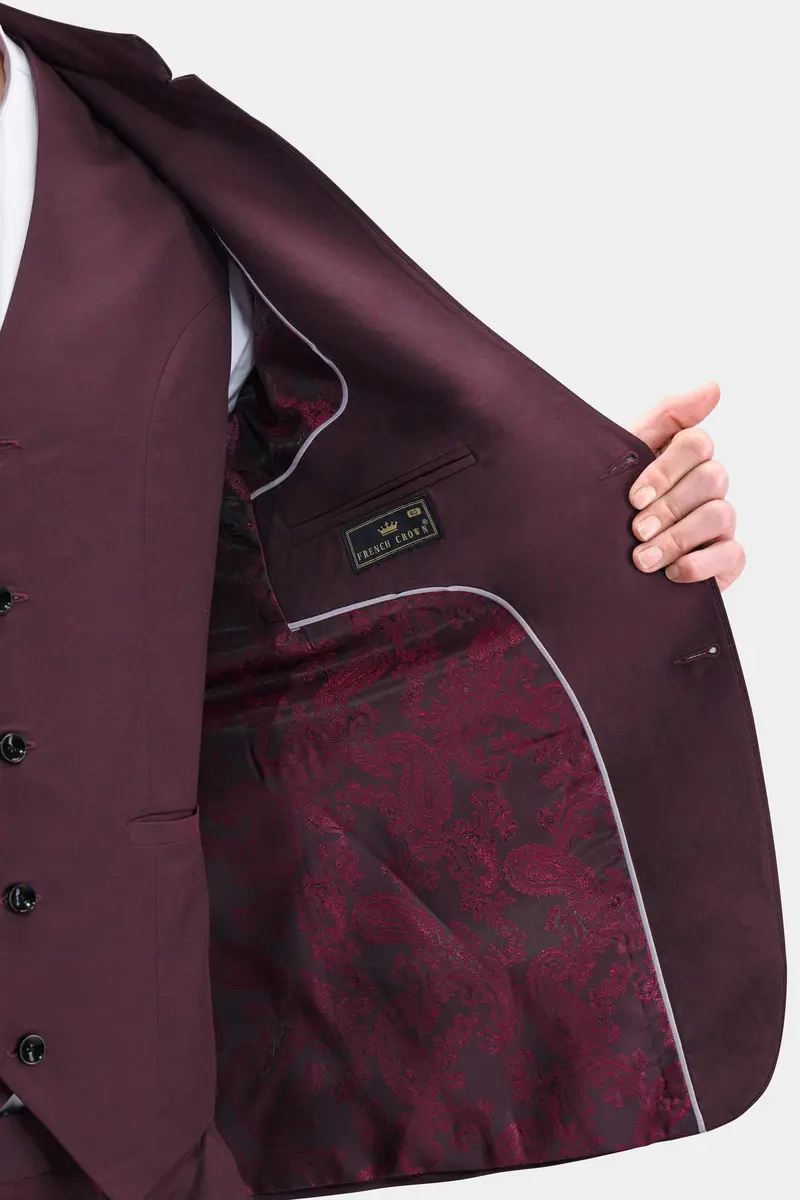 Matterhorn Maroon Wool Rich Designer Blazer 4