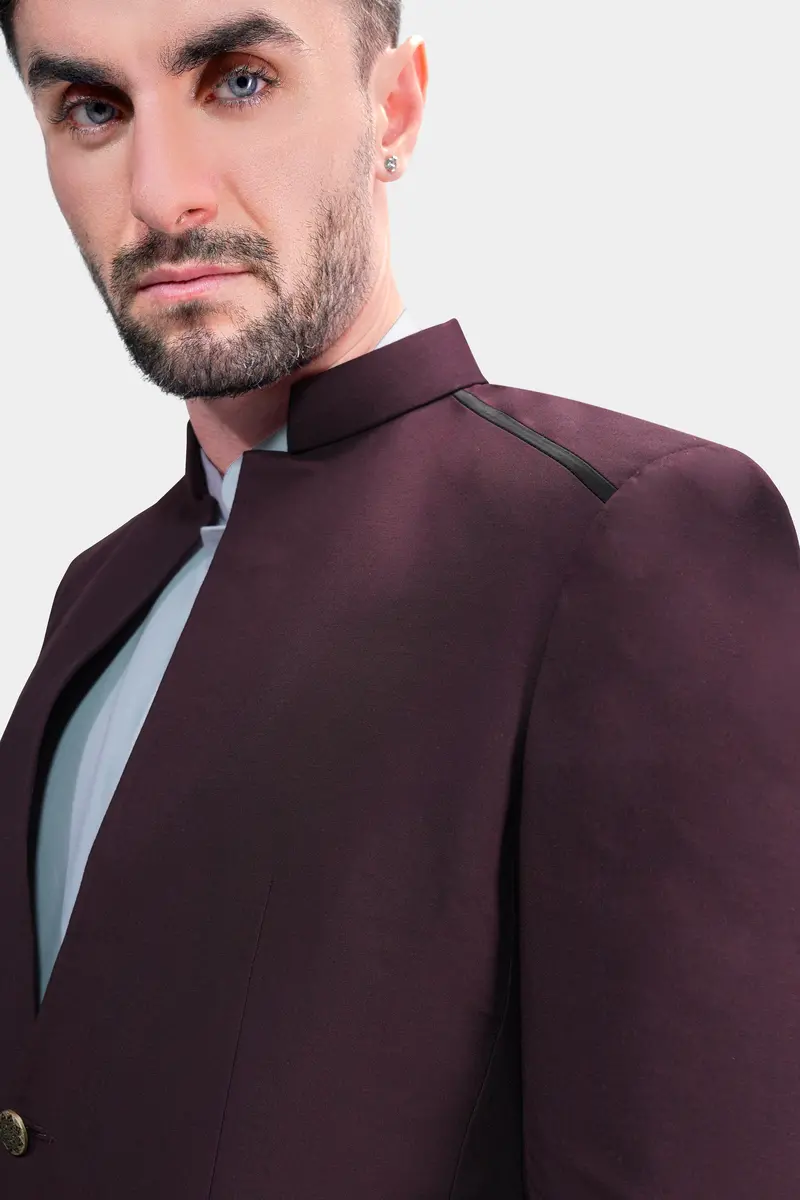 Matterhorn Maroon Wool Rich Designer Blazer 5