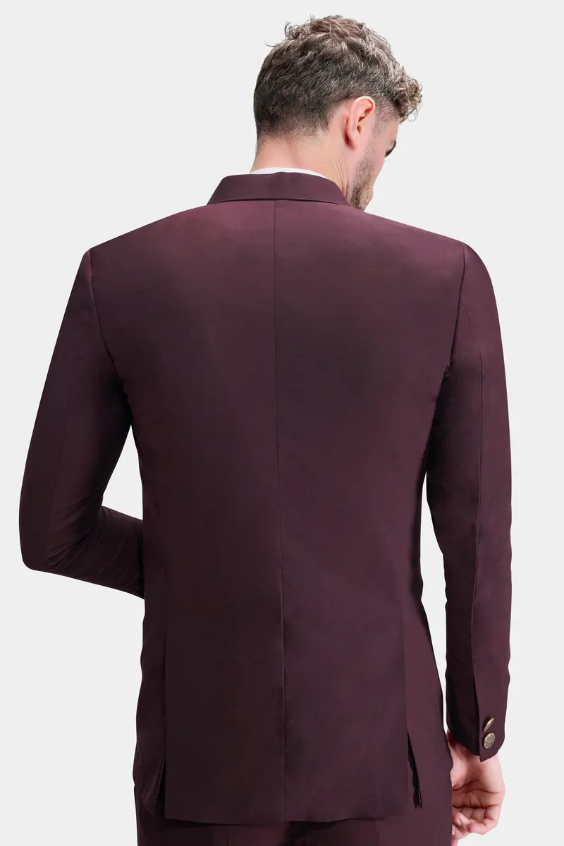 Matterhorn Maroon Wool Rich Designer Blazer 6