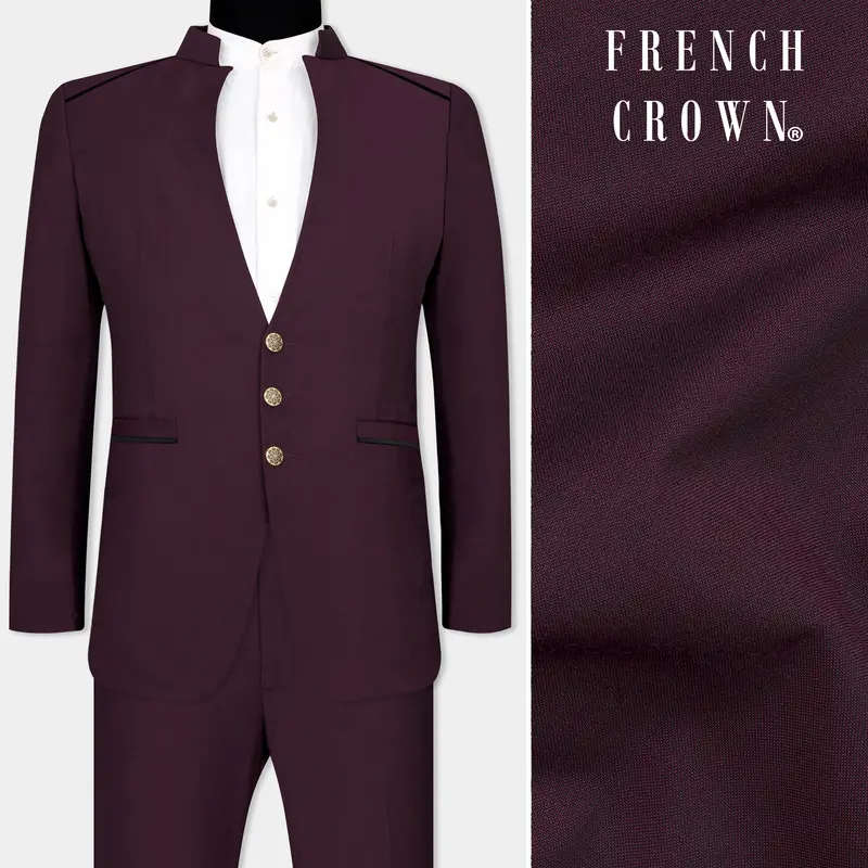 Matterhorn Maroon Wool Rich Designer Suit 1