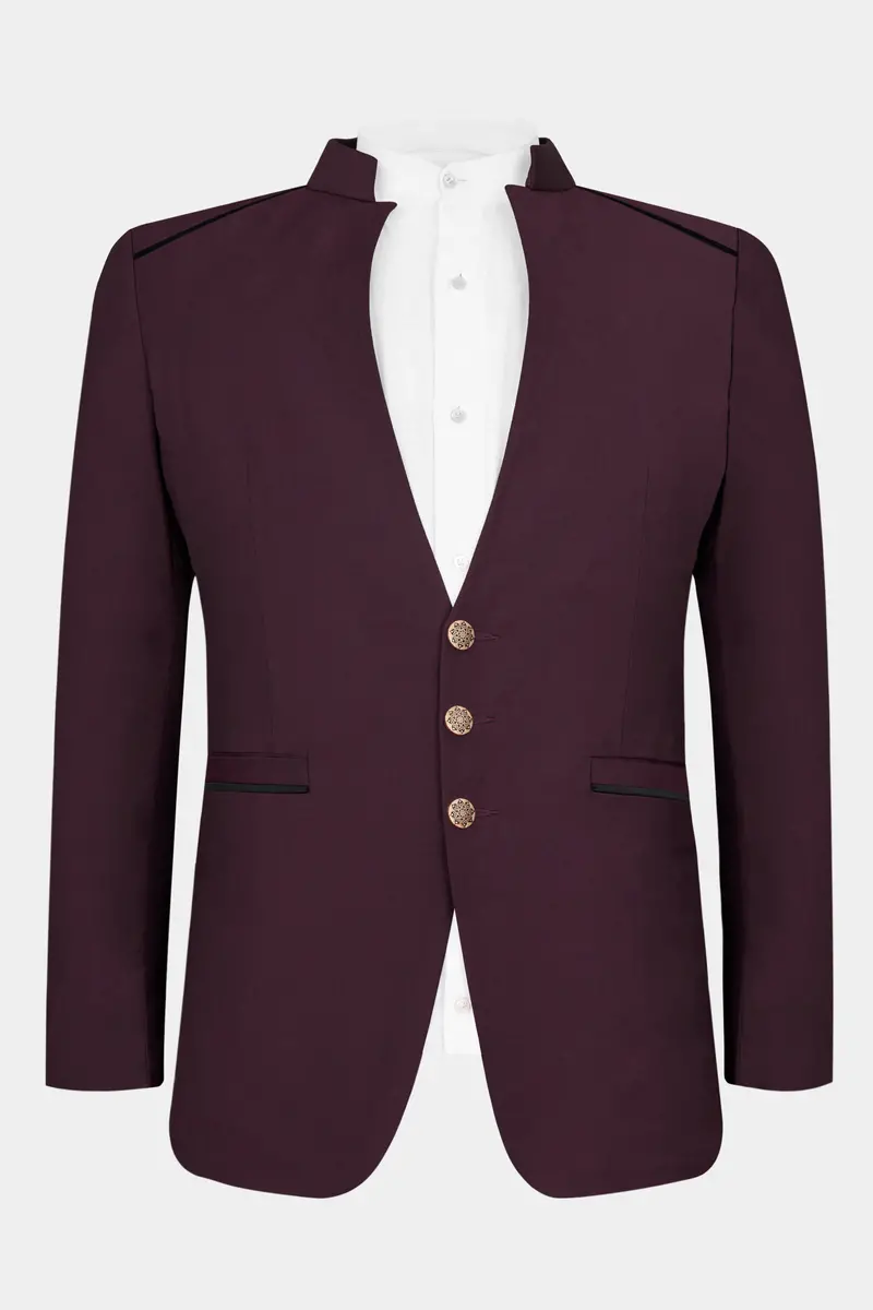Matterhorn Maroon Wool Rich Designer Suit 12