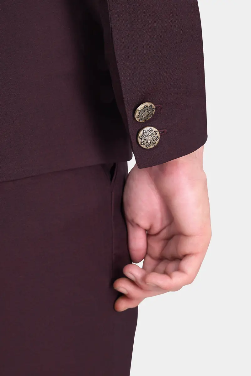 Matterhorn Maroon Wool Rich Designer Suit 5