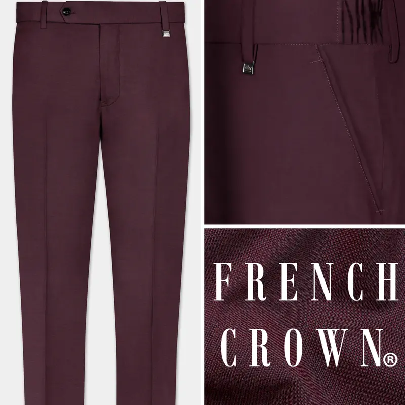 Matterhorn Maroon Wool Rich Pant 1