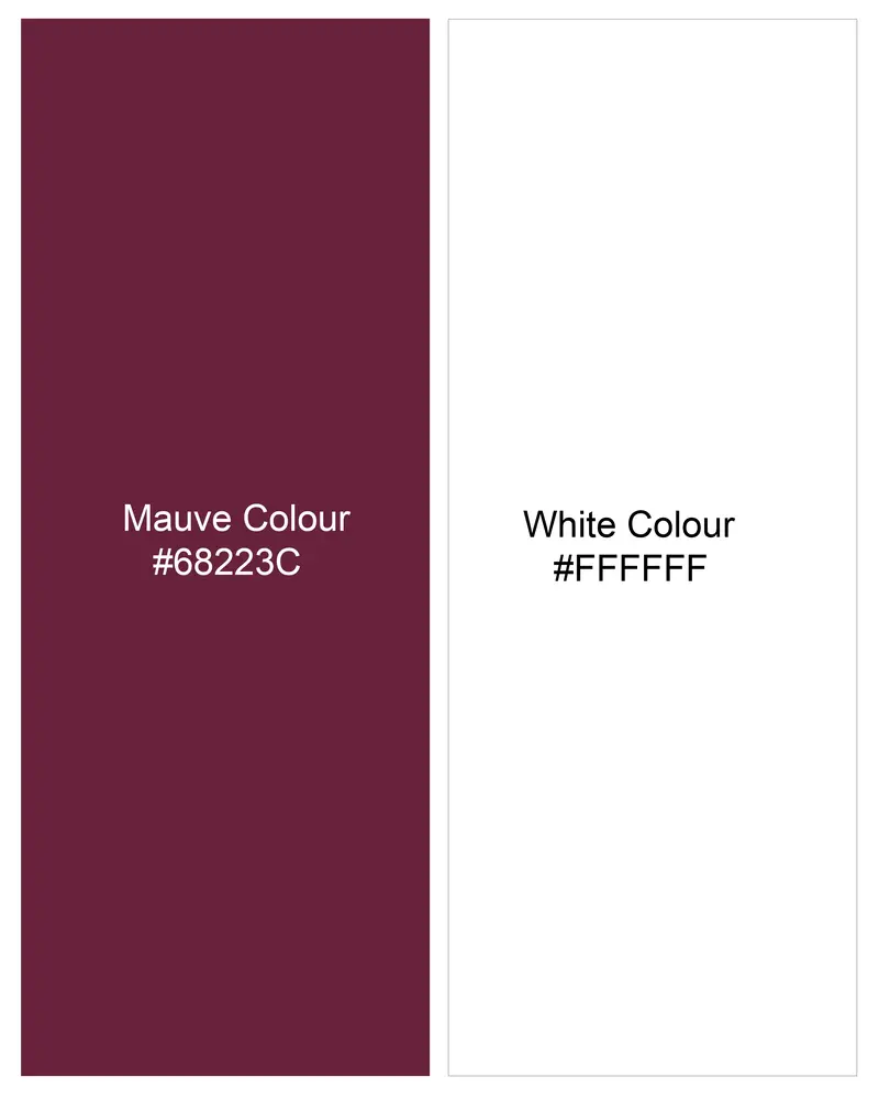 Mauve Maroon And White Royal Oxford Shirt 8