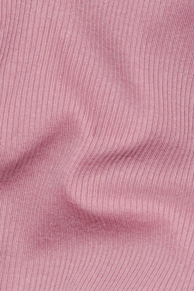 Mauve Pink Premium Cotton Knit Stretchable Crop Top 3