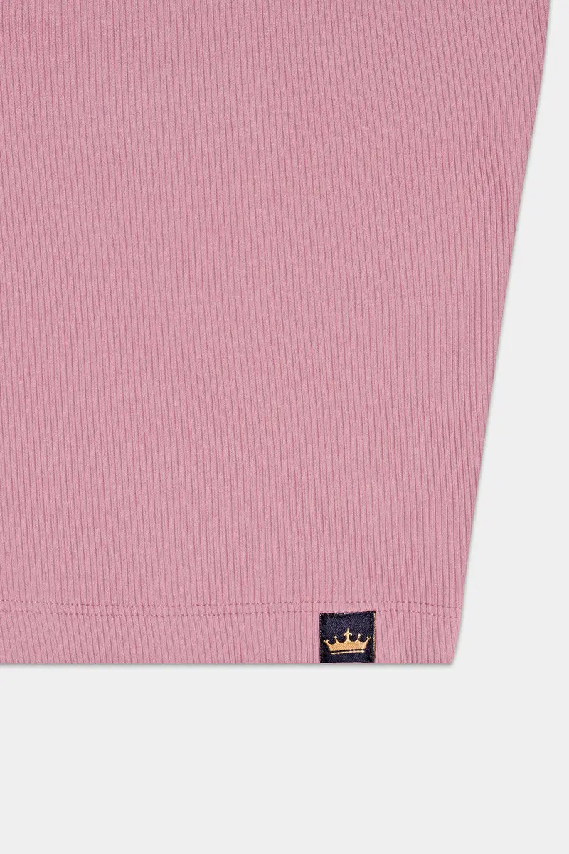 Mauve Pink Premium Cotton Knit Stretchable Crop Top 5