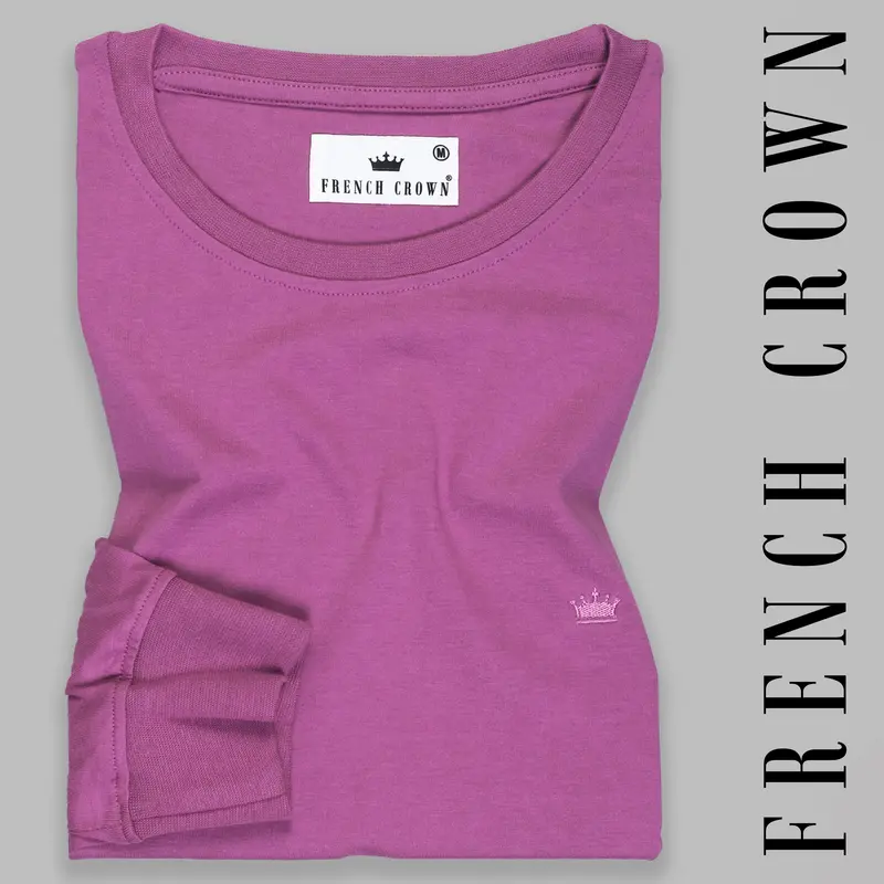 Mauve Purple Super Soft Premium Cotton Full Sleeve Organic Cotton Brushed Sweatshirt 1