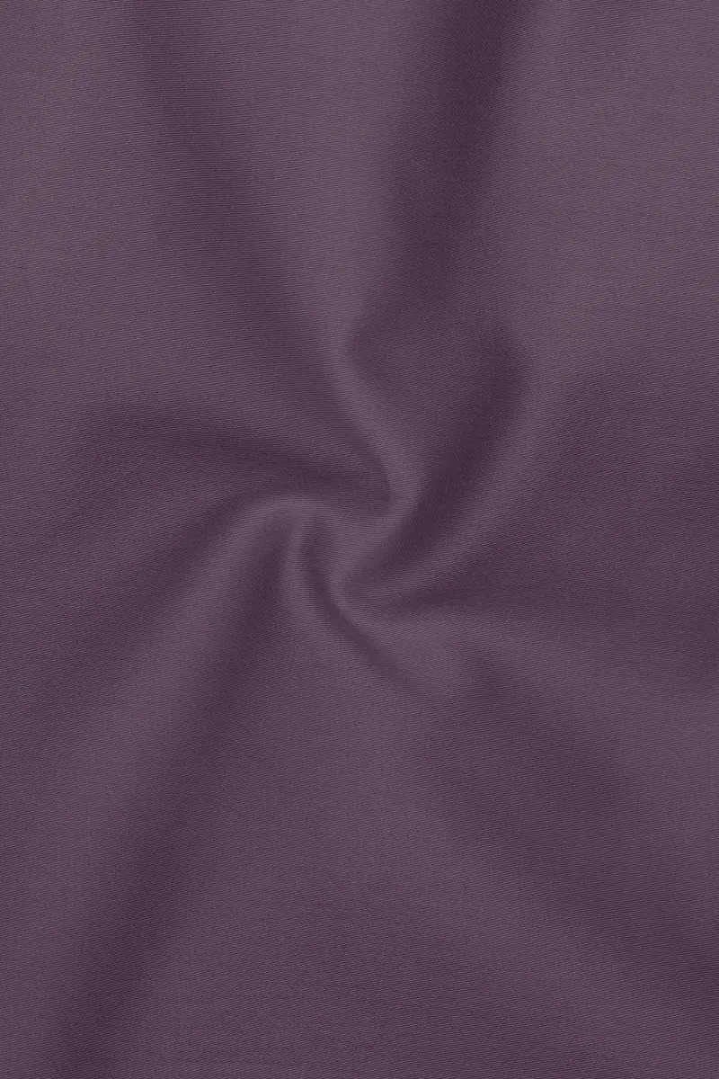 Mauvero-Taupe Purple Subtle Sheen Super Soft Premium Cotton Cut Away Collar Dress Shirt 3