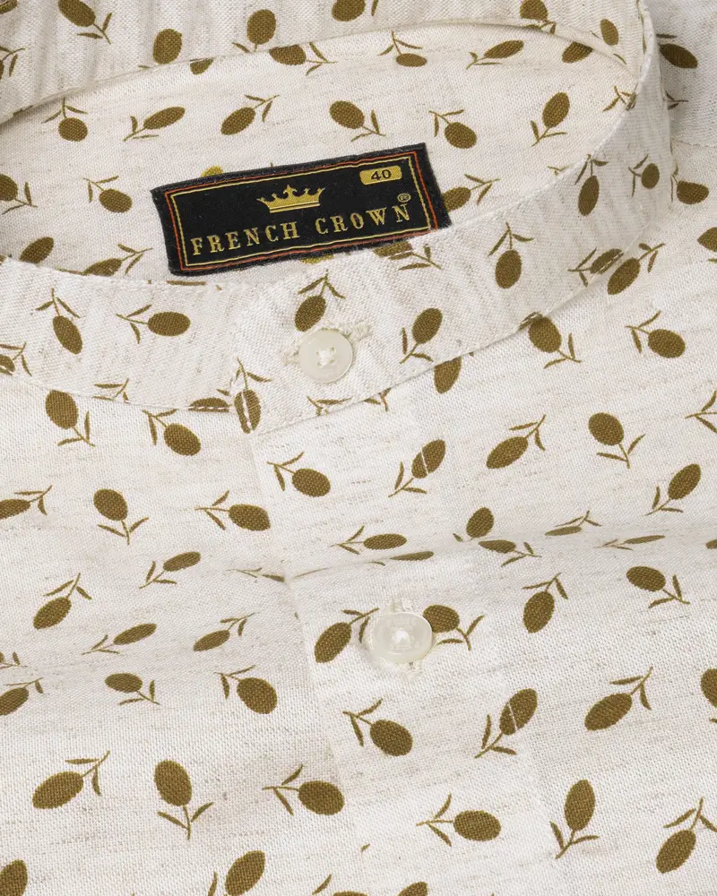 Mckenzie Floral Printed Luxurious Linen Shirt 1