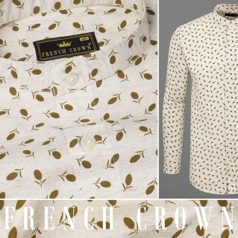 Mckenzie Floral Printed Luxurious Linen Shirt 10