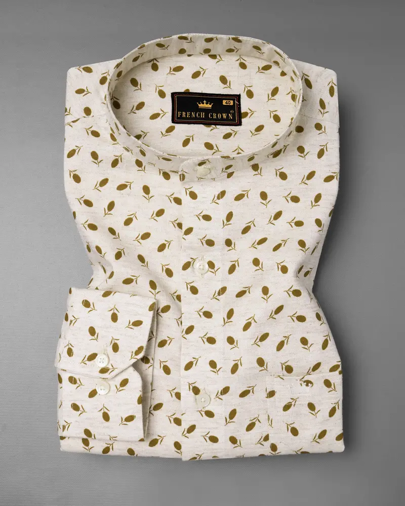 Mckenzie Floral Printed Luxurious Linen Shirt 3