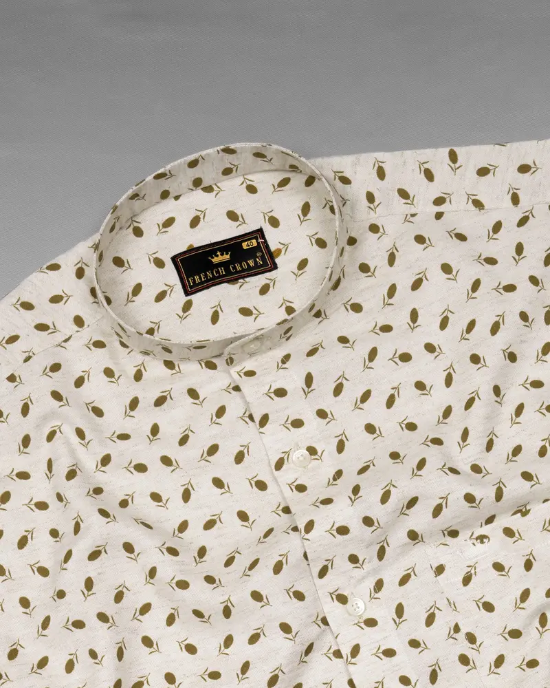 Mckenzie Floral Printed Luxurious Linen Shirt 4