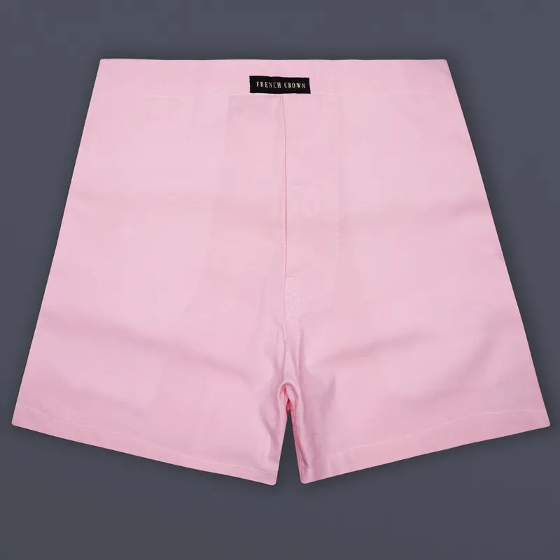 Melanie Pink Solid Oxford Premium Cotton Boxer 1