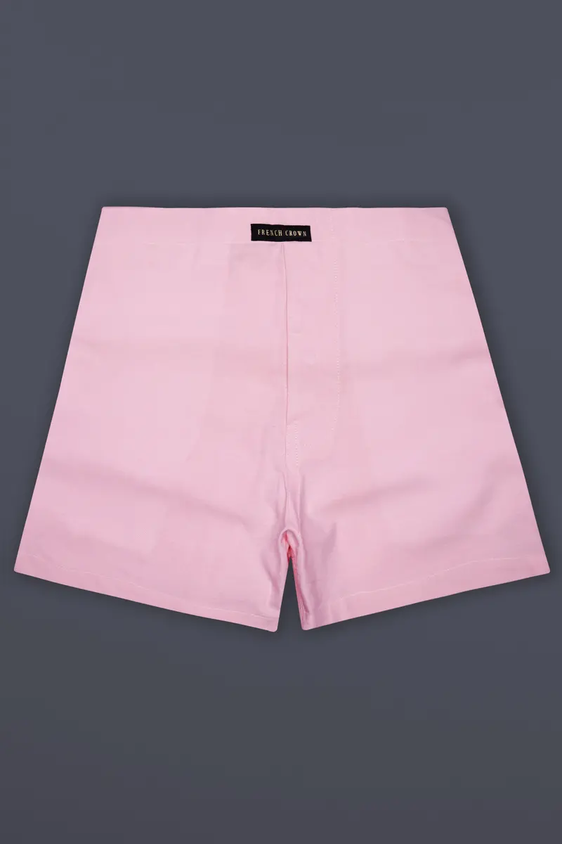 Melanie Pink Solid Oxford Premium Cotton Boxer 2