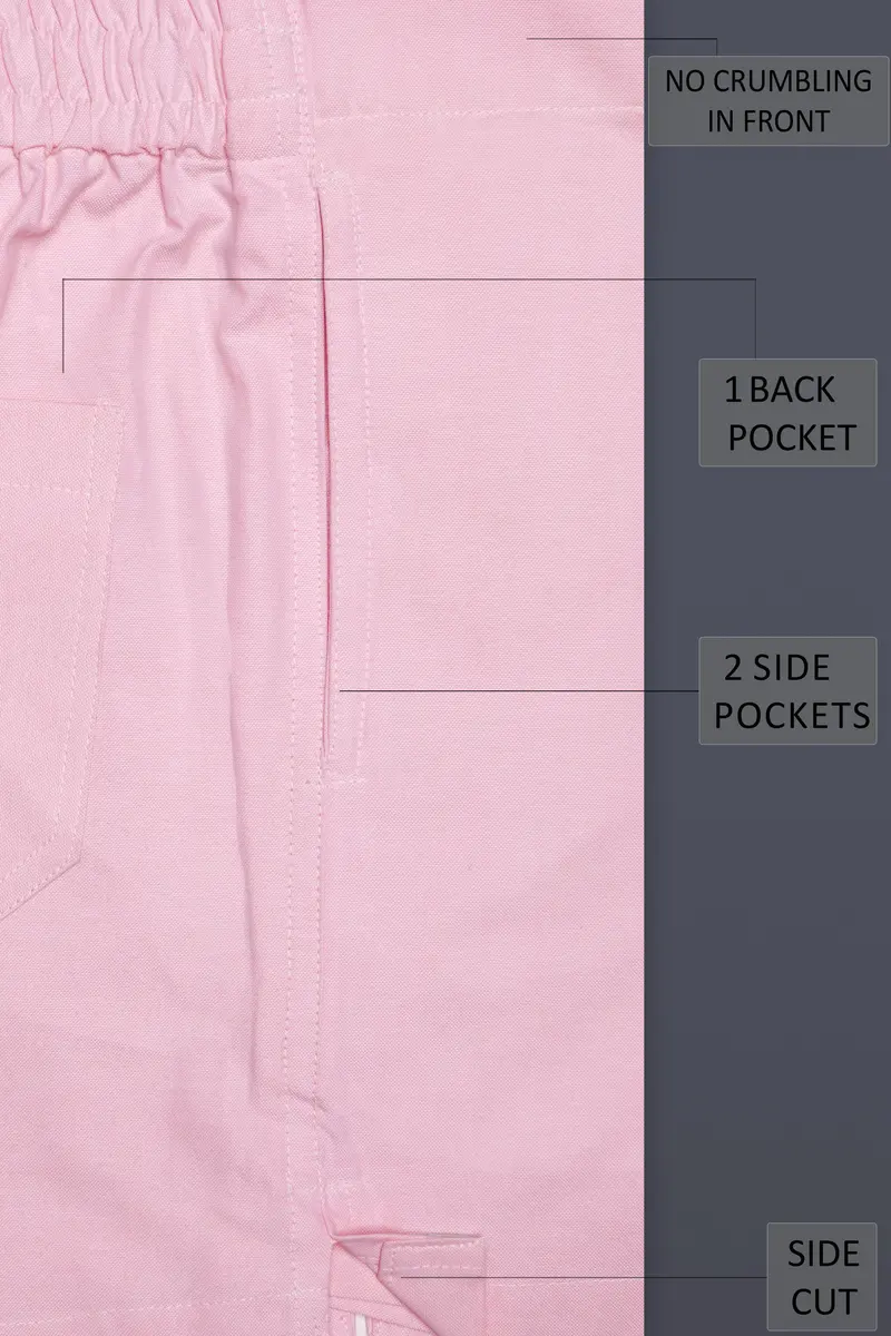Melanie Pink Solid Oxford Premium Cotton Boxer 5