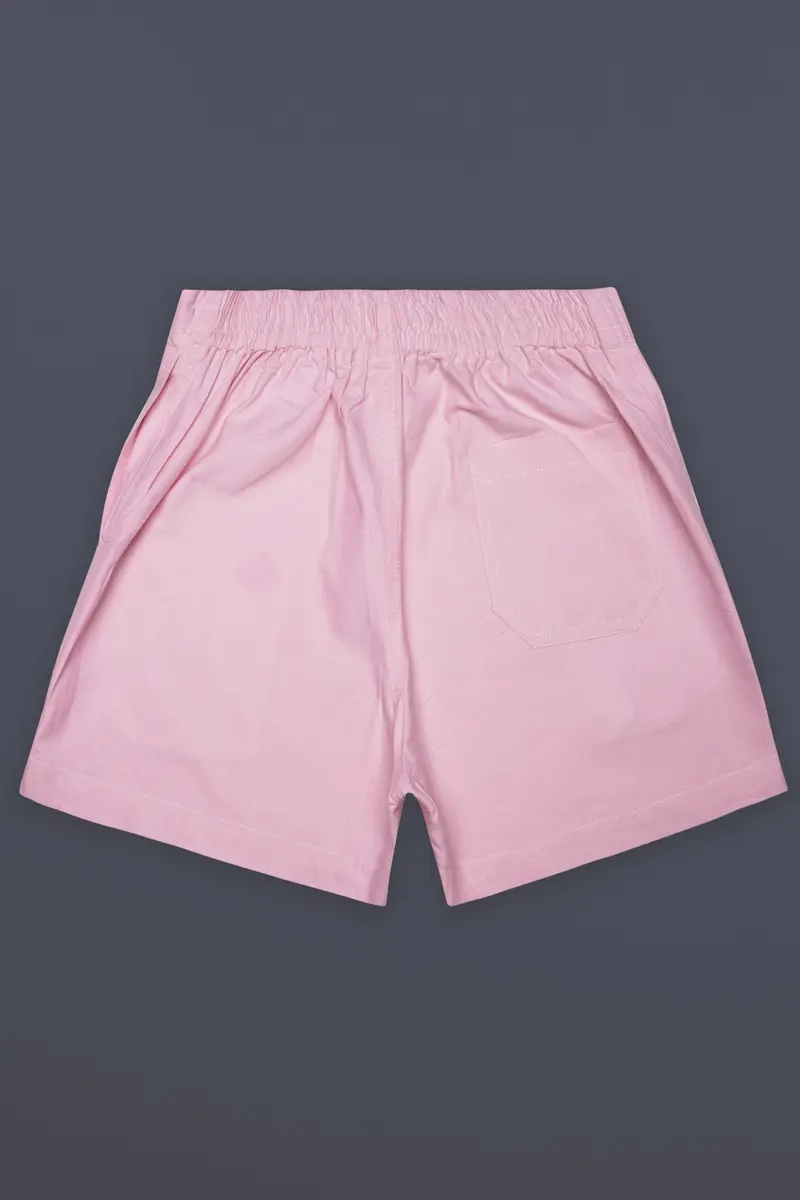 Melanie Pink Solid Oxford Premium Cotton Boxer 6
