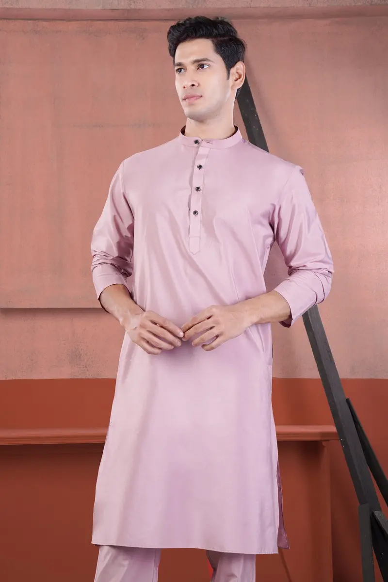 Melanie Pink Subtle Sheen Viscose Kurta 5