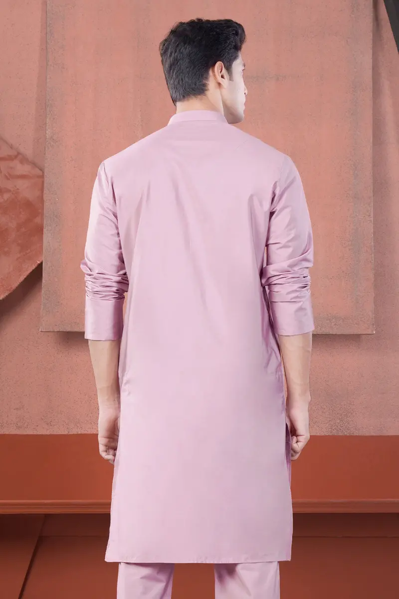 Melanie Pink Subtle Sheen Viscose Kurta 7